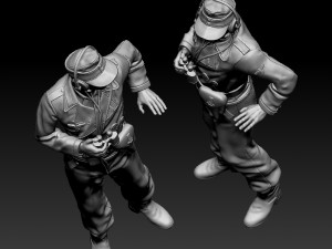 German officers Modèles 3D en vedette