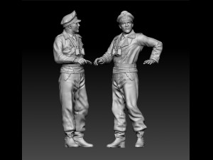 German officers Modèles 3D en vedette