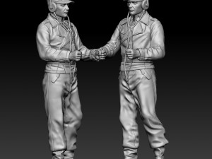 German officers Modèles 3D en vedette