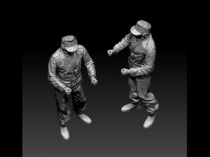 German officers Modèles 3D en vedette