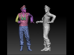 German officers Modèles 3D en vedette