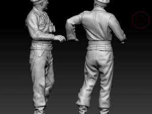 German officers Modèles 3D en vedette