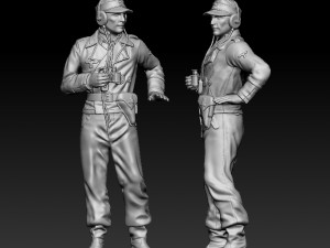 German officers Modèles 3D en vedette
