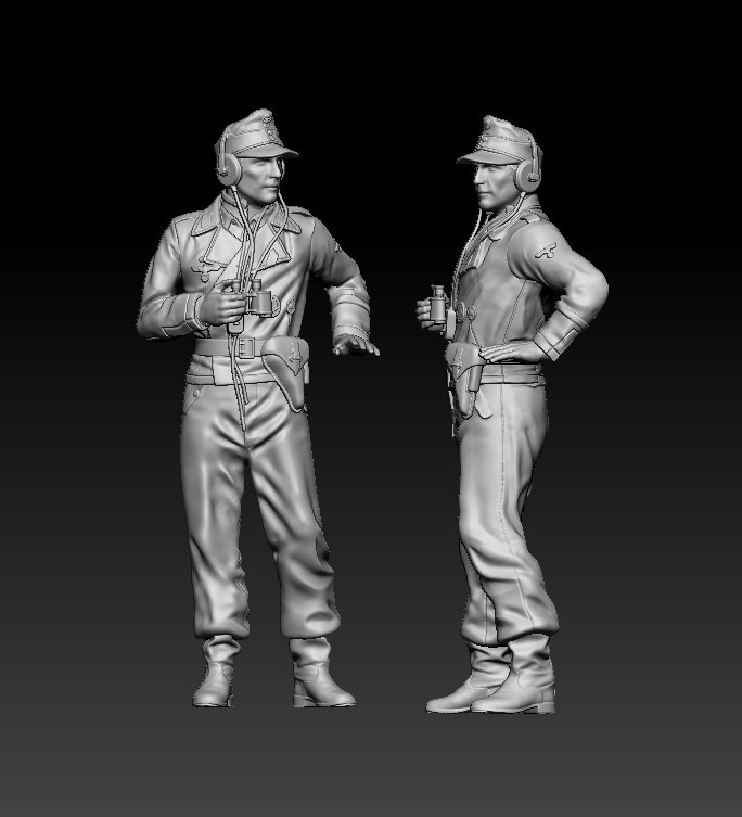 German officers 3D Print Models. 