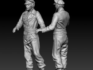 German officers Modèles 3D en vedette