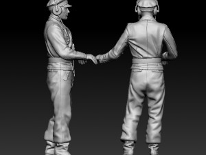 German officers Modèles 3D en vedette