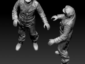German officers Modèles 3D en vedette