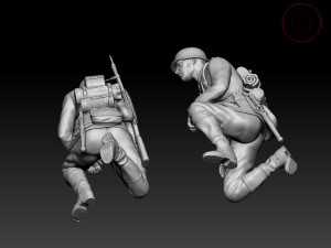 German officer and soldiers 3D 프린트 모델