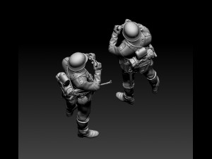 German officer and soldiers 3D 프린트 모델