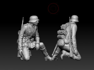 German officer and soldiers 3D 프린트 모델