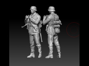 German officer and soldiers 3D 프린트 모델