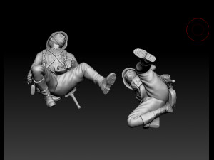 German officer and soldiers 3D 프린트 모델
