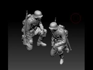 German officer and soldiers 3D 프린트 모델
