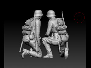 German officer and soldiers 3D 프린트 모델