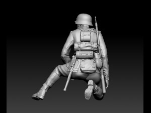 German officer and soldiers 3D 프린트 모델