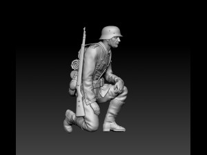 German officer and soldiers 3D 프린트 모델