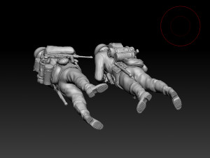 German officer and soldiers 3D 프린트 모델