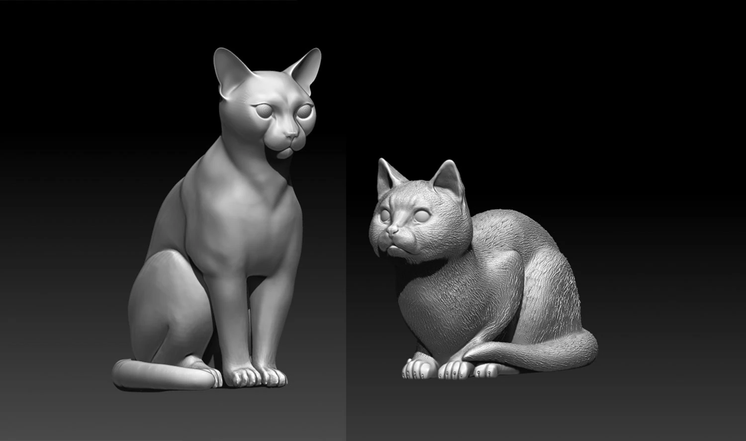 cats 3D Print Model .c4d .max .obj .3ds .fbx .stl .blend 