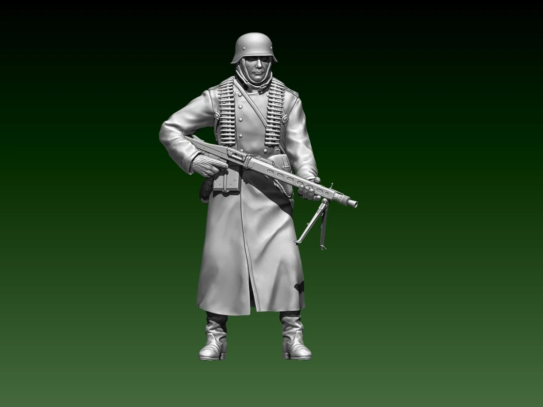 German soldier 3D Print Model .c4d .max .obj .3ds .fbx .stl .blend 