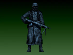 German soldier 3D Print Model