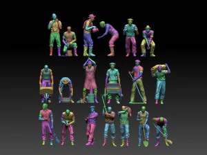 Workers 3D Print Model