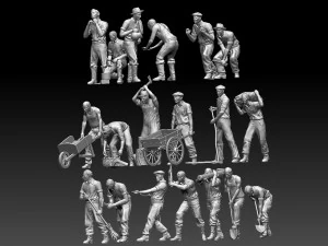 Workers 3D Print Model