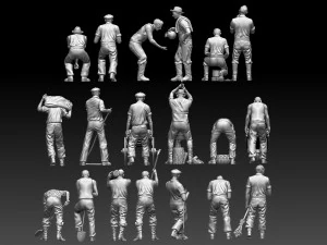 Workers 3D Print Model