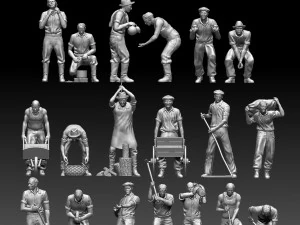 Workers 3D Print Model