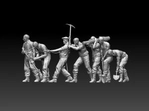 Workers 3D Print Model