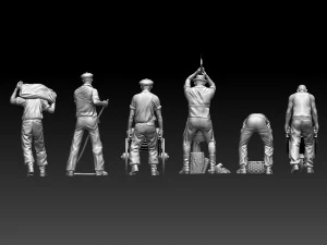 Workers 3D Print Model