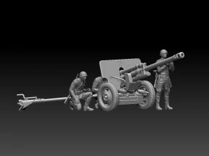 Żołnierze ZSRR ZIS-3 Model do druku 3D