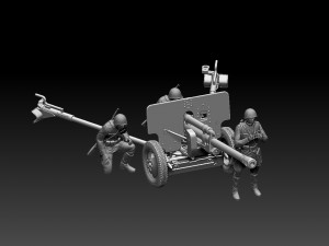 Ussr soldiers zis-3 3Dプリントモデル
