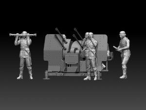 german soldier flak 3D Print Model