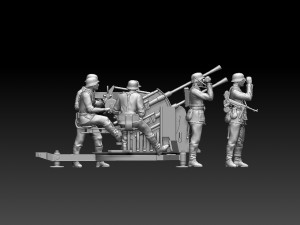 german soldier flak 3D Print Model