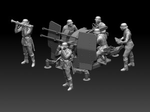 german soldier flak 3D Print Model