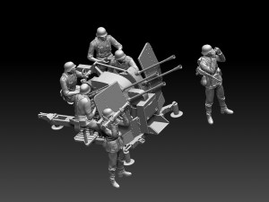german soldier flak 3D Print Model