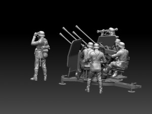 german soldier flak 3D Print Model