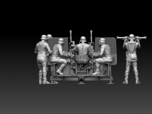 german soldier flak 3D Print Model