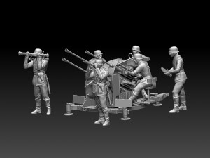 german soldier flak 3D Print Model