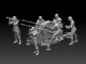 german soldier flak 3D Print Model