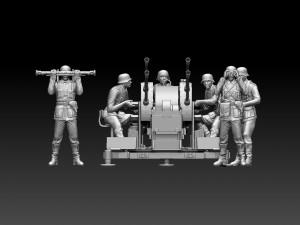 german soldier flak 3D Print Model
