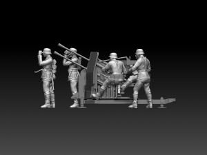 german soldier flak 3D Print Model