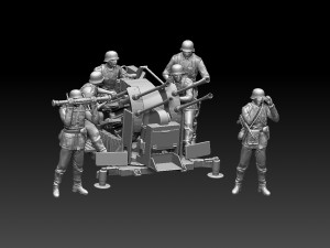 german soldier flak 3D Print Model