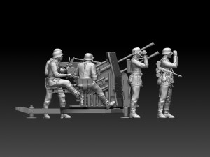 german soldier flak 3D Print Model