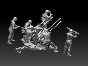 german soldier flak 3D Print Model