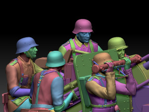 german soldier flak 3D Print Model