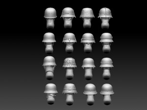 Heads helmets 3D Print Model