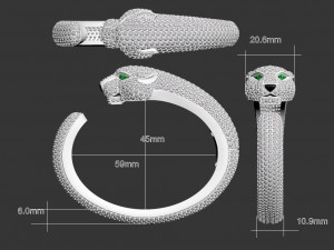 Bracelet 3Dプリントモデル