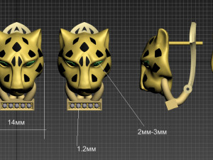 Earrings ring 3Dプリントモデル