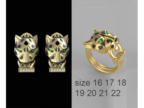 Earrings ring 3Dプリントモデル